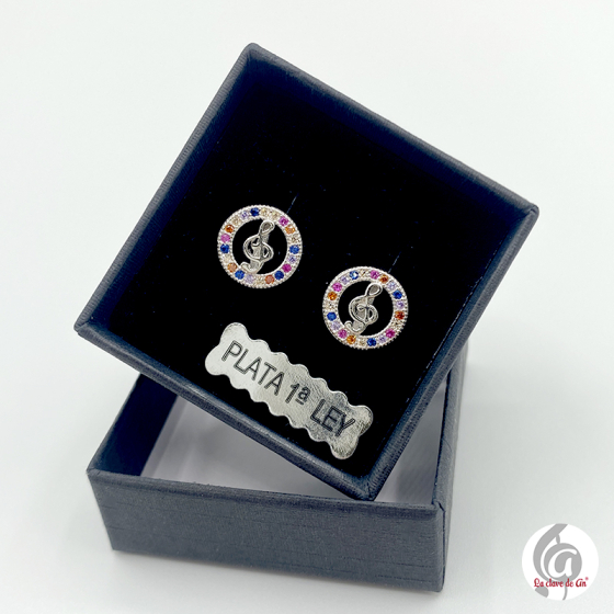Pendientes Clave de sol de...