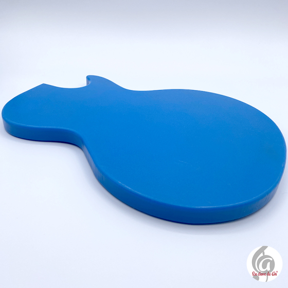 Tabla de cortar azul guitarra