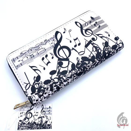 Cartera con notas musicales