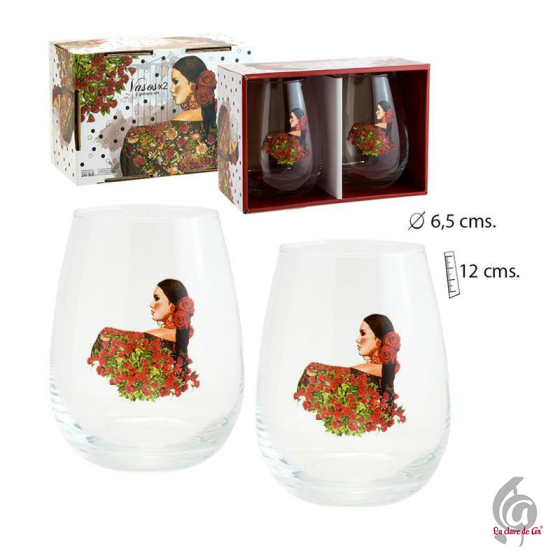 Set de 2 vasos flamenca