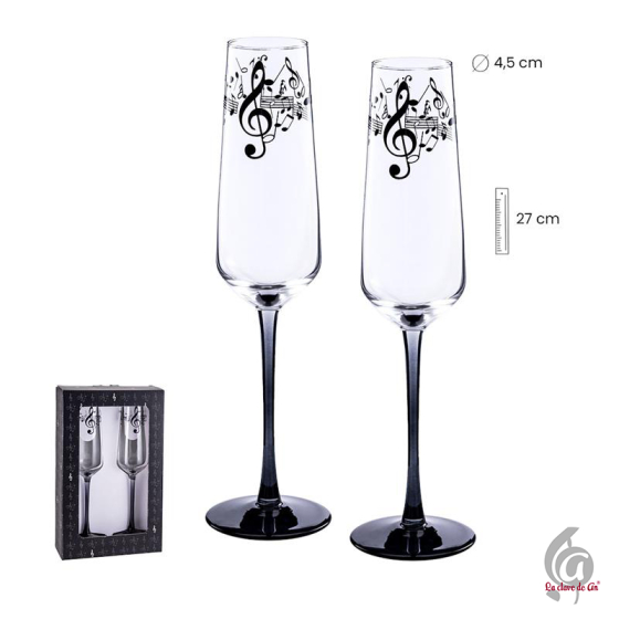 Set de copas de cristal...