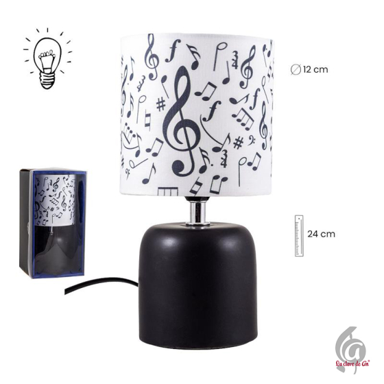 Lámpara de cerámica musical