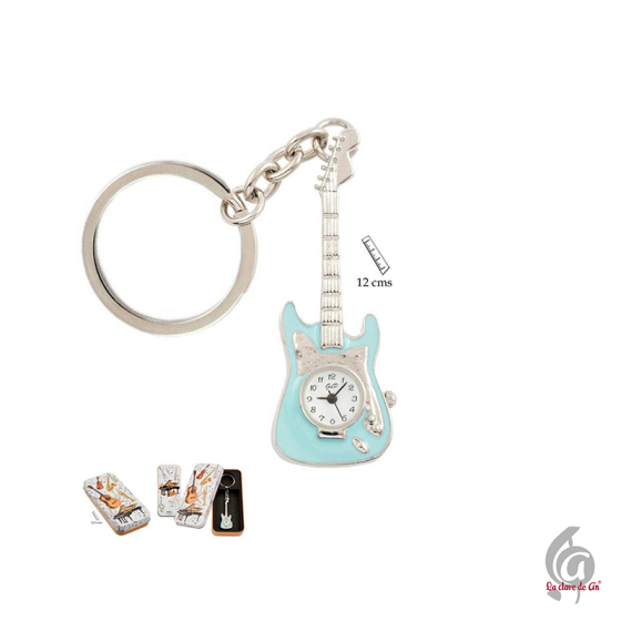 Llavero reloj guitarra azul...