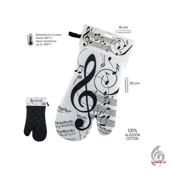 Guante de cocina con diseño...