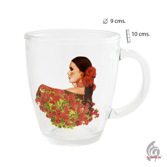 Taza de cristal flamenca