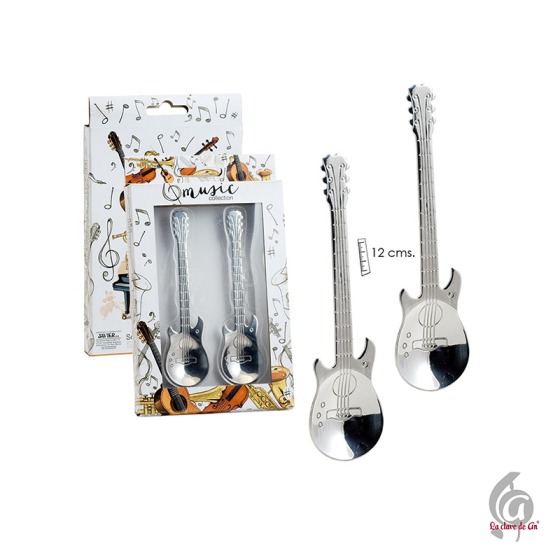 Set de 2 cucharillas guitarra