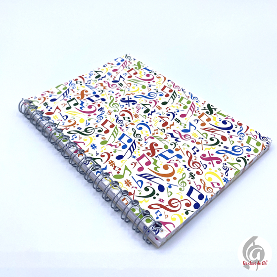 Libreta A6 notas musicales...