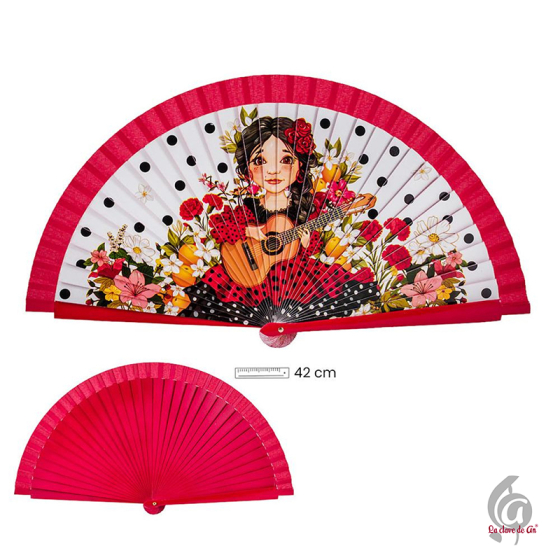 Abanico niña flamenca