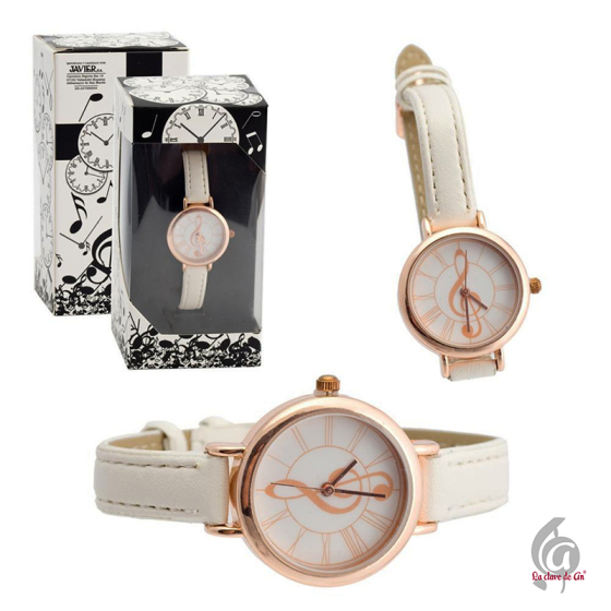 Reloj musical oro rosa