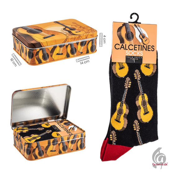 Calcetines negros guitarra...