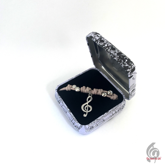 Pulsera musical rosa palo