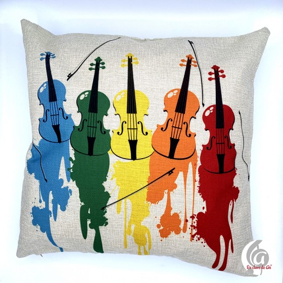 Cojín violín de colores
