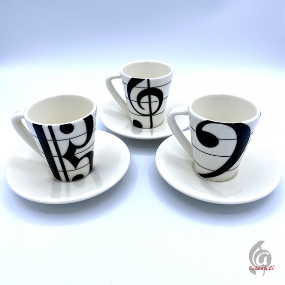 Set de 3 tazas de café con...